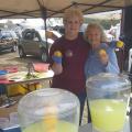 Tuckerton Library Association members at the 2016 Annual Gunning & Decoy Show  making lemonade at their fundraising table. Pictured: Edna Stevens, on left, Claire Ecker, on right, photo by Toni Smirniw.